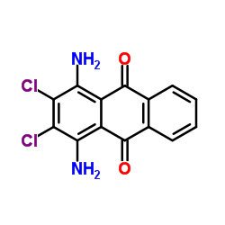 1,4-Diamino-2,3-dichloro-9,10-anthraquinone Structure