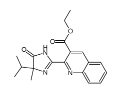 cis-ethyl 2-(4-isopropyl-4-methyl-5-oxo-2-imidazolin-2-yl)quinoline-3-carboxylate Structure