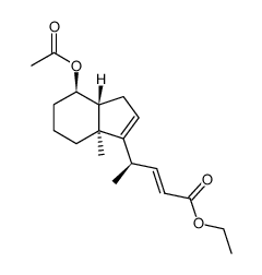 ethyl (R,E)-4-((3aS,7R,7aR)-7-acetoxy-3a-methyl-3a,4,5,6,7,7a-hexahydro-1H-inden-3-yl)pent-2-enoate Structure