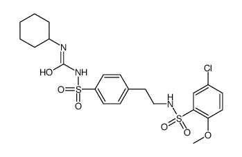 1-((p-(2-(3-Chloro-6-methoxybenzenesulfonamido)ethyl)phenyl)sulfonyl)- 3-cyclohexylurea structure