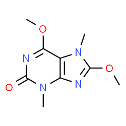 2H-Purin-2-one,3,7-dihydro-6,8-dimethoxy-3,7-dimethyl-(9CI)结构式