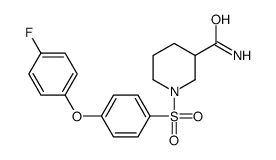 1-[4-(4-fluorophenoxy)phenyl]sulfonylpiperidine-3-carboxamide结构式