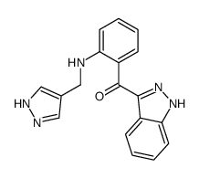 1H-indazol-3-yl-[2-(1H-pyrazol-4-ylmethylamino)phenyl]methanone结构式