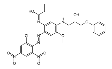 N-[-2-[(2-chloro-4,6-dinitrophenyl)azo]-5-[(2-hydroxy-3-phenoxypropyl)amino]-4-methoxyphenyl]propionamide结构式