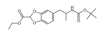 5-(2-tert-butoxycarbonylamino-propyl)-benzo[1,3]dioxole-2-carboxylic acid ethyl ester Structure