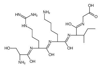 2-[[(2S,3S)-2-[[(2S)-6-amino-2-[[(2S)-2-[[(2S)-2-amino-3-hydroxypropanoyl]amino]-5-(diaminomethylideneamino)pentanoyl]amino]hexanoyl]amino]-3-methylpentanoyl]amino]acetic acid结构式