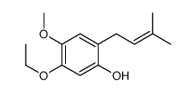 5-ethoxy-4-methoxy-2-(3-methylbut-2-enyl)phenol结构式
