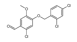 Benzaldehyde, 2-chloro-4-[(2,4-dichlorophenyl)methoxy]-5-methoxy结构式