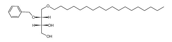 1-O-octadecyl-2-O-benzyl-D-threitol结构式