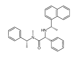 N-methyl-N-[(R)-1-phenylethyl]-2-phenyl-2-{N-[(S)-1-(1-naphthyl)ethyl]amino}ethanamide结构式