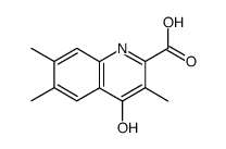 4-hydroxy-3,6,7-trimethyl-quinoline-2-carboxylic acid结构式