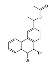 1-(9,10-dibromo-9,10-dihydrophenanthren-3-yl)ethyl acetate结构式