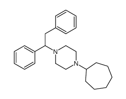 1-cycloheptyl-4-(1,2-diphenylethyl)piperazine结构式