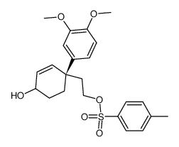 (1R)-1-(3,4-Dimethoxyphenyl)-4-hydroxy-2-cyclohexene-1-ethanol 1-(4-Methylbenzenesulfonate)结构式