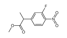 methyl 2-(3-fluoro-4-nitro-phenyl)propanoate结构式