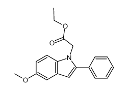 ethyl 2-(5-methoxy-2-phenyl-1H-indol-1-yl)acetate结构式