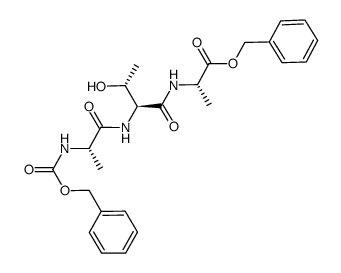 N-(benzyloxycarbonyl)-L-alanyl-L-threonyl-L-alanine benzyl ester Structure
