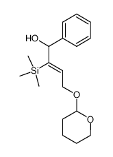 (Z)-1-phenyl-4-((tetrahydro-2H-pyran-2-yl)oxy)-2-(trimethylsilyl)but-2-en-1-ol Structure