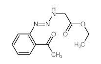 ethyl 2-[(2-acetylphenyl)amino]diazenylacetate Structure
