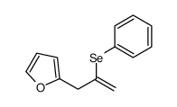 2-(2-phenylselanylprop-2-enyl)furan结构式