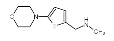 N-甲基-n-[(5-吗啉-4-基噻吩-2-基)甲基]胺结构式