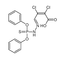 2,3-dichloro-4-(diphenoxyphosphinothioylhydrazinylidene)but-2-enoic acid Structure