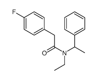 N-ethyl-2-(4-fluorophenyl)-N-(1-phenylethyl)acetamide结构式