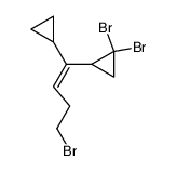 (Z)-4-Bromo-1-(2,2-dibromocyclopropyl)-1-cyclopropyl-1-butene Structure