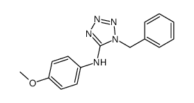 1-benzyl-N-(4-methoxyphenyl)tetrazol-5-amine结构式