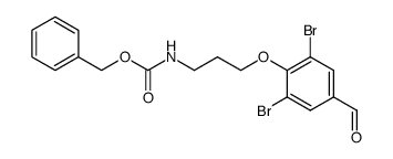 benzyl [3-(2,6-dibromo-4-formylphenoxy)propyl]carbamate结构式