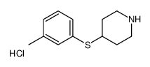 4-(3-methylphenyl)sulfanylpiperidine,hydrochloride Structure