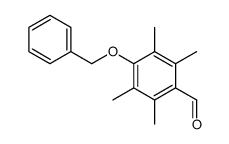 2,3,5,6-tetramethyl-4-phenylmethoxybenzaldehyde Structure