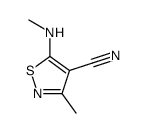 3-甲基-5-(甲基氨基)异噻唑-4-甲腈结构式