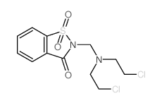 1,2-Benzisothiazol-3(2H)-one,2-[[bis(2-chloroethyl)amino]methyl]-, 1,1-dioxide structure