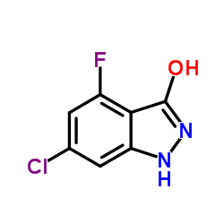 6-Chloro-4-fluoro-1,2-dihydro-3H-indazol-3-one结构式