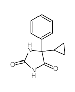 2,4-Imidazolidinedione,5-cyclopropyl-5-phenyl-结构式