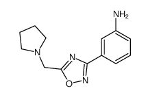 3-[5-(pyrrolidin-1-ylmethyl)-1,2,4-oxadiazol-3-yl]aniline结构式