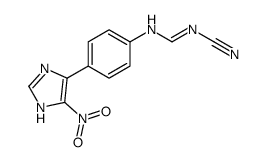 N-cyano-N'-[4-(4-nitro-1H-imidazol-5-yl)phenyl]methanimidamide Structure