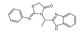 3-[1-(1H-benzimidazol-2-yl)ethyl]-2-phenylimino-1,3-thiazolidin-4-one Structure