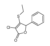 4-chloro-3-ethylsulfanyl-2-phenyl-2H-furan-5-one结构式