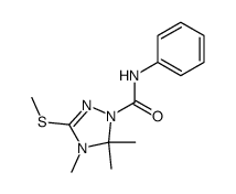4,5,5-Trimethyl-3-methylsulfanyl-4,5-dihydro-[1,2,4]triazole-1-carboxylic acid phenylamide结构式