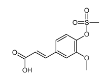 3-(3-methoxy-4-methylsulfonyloxyphenyl)prop-2-enoic acid结构式