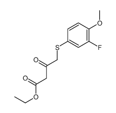 ethyl 4-(3-fluoro-4-methoxyphenyl)sulfanyl-3-oxobutanoate Structure