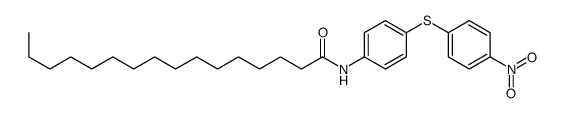 N-[4-(4-nitrophenyl)sulfanylphenyl]hexadecanamide结构式