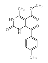 6-甲基-4-(4-甲基苯甲酰基)-2-氧代-1,2,3,4-四氢嘧啶-5-羧酸甲酯图片