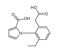 1-[2-(carboxymethyl)-6-ethylphenyl]pyrrole-2-carboxylic acid Structure