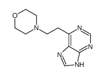 4-[2-(7H-purin-6-yl)ethyl]morpholine结构式