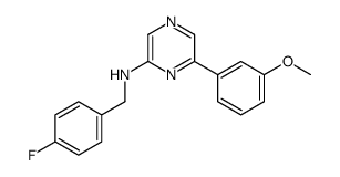N-[(4-fluorophenyl)methyl]-6-(3-methoxyphenyl)pyrazin-2-amine Structure