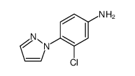 Benzenamine, 3-chloro-4-(1H-pyrazol-1-yl)结构式