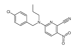 6-((4-chlorobenzyl)(propyl)amino)-3-nitropicolinonitrile结构式